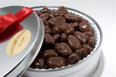 Milk Chocolate Covered Almonds in Metal Tin Box, 2.8oz